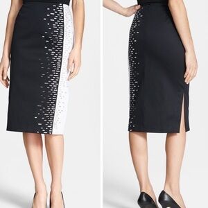 Lafayette 148 NY Dayna cotton sateen pencil skirt